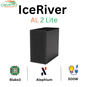 IceRiver AL2 Lite miner, 500W, optimized for Blake3 algorithm with a hashrate of 2Th/s.